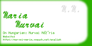 maria murvai business card